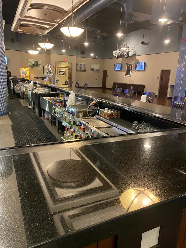 Black sparkle bar top